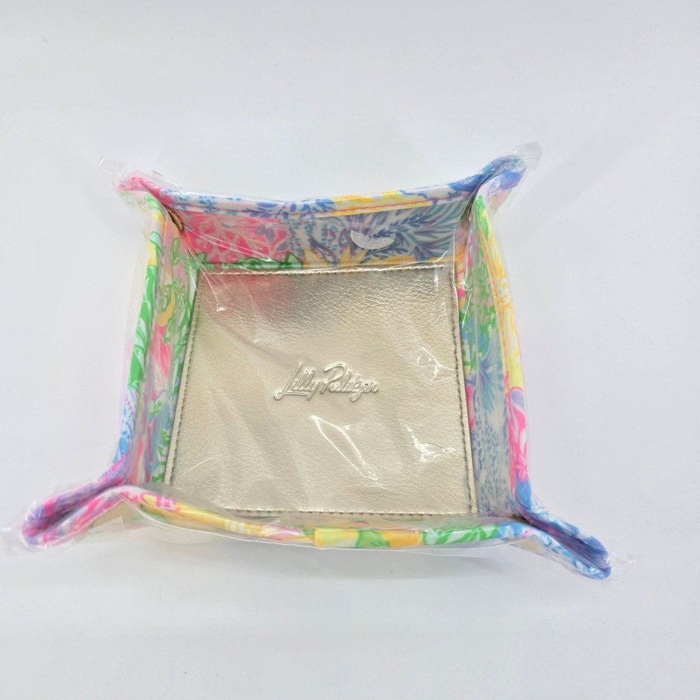 Lilly Pulitzer Catchall Tray Womens Bright Delight Patch A Floral Multi NWT